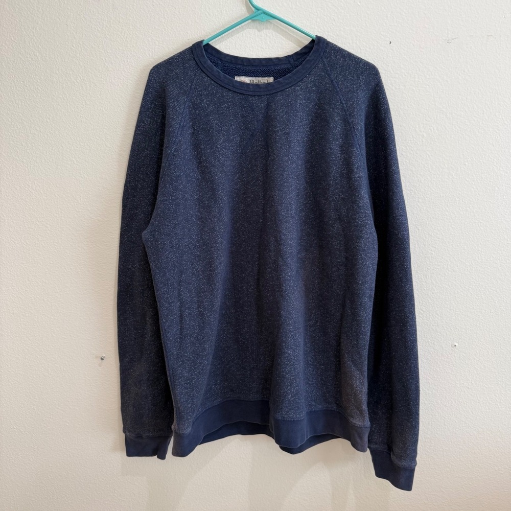 Mollusk California Mens XL Raglan Sweatshirt Navy Blue Sun Faded Heathered